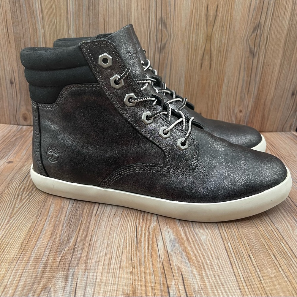 Timberland Dausette Sneaker Boot Black Metallic Sz 7.5